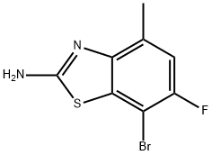 2-Benzothiazolamine, 7-bromo-6-fluoro-4-methyl- Structure