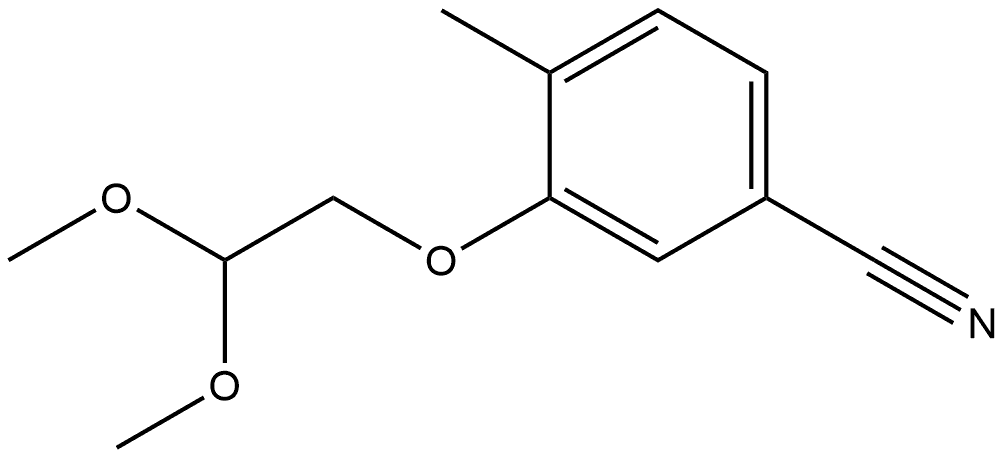 3-(2,2-Dimethoxyethoxy)-4-methylbenzonitrile Structure