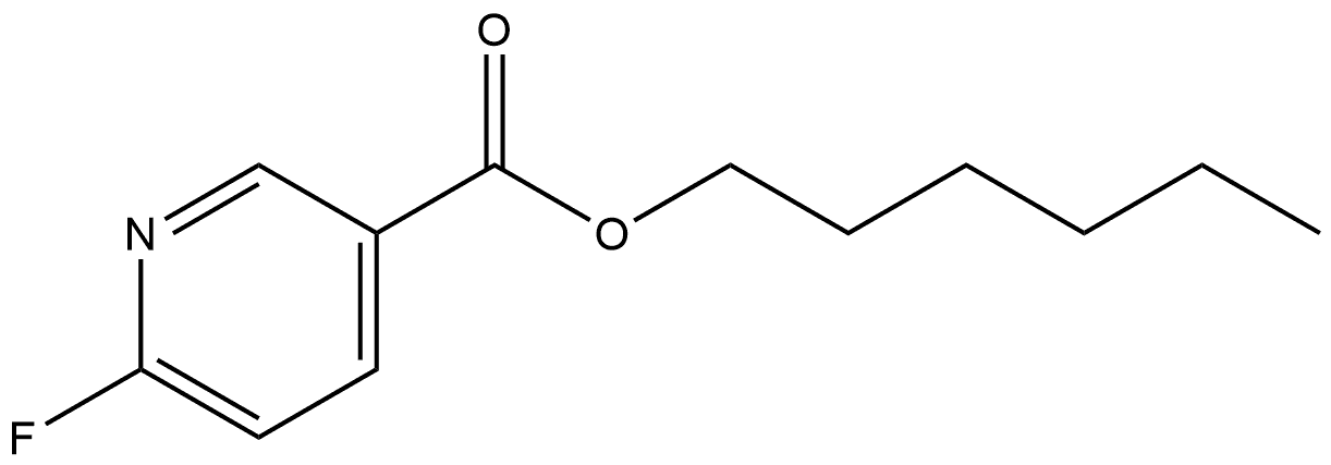 Hexyl 6-fluoro-3-pyridinecarboxylate Structure