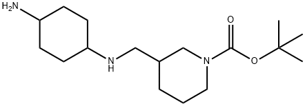 1,1-Dimethylethyl 3-[[(4-aminocyclohexyl)amino]methyl]-1-piperidinecarboxylate Structure