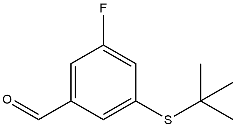 3-[(1,1-Dimethylethyl)thio]-5-fluorobenzaldehyde Structure