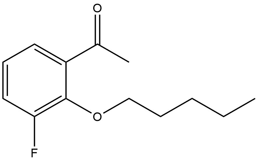 1-[3-Fluoro-2-(pentyloxy)phenyl]ethanone Structure