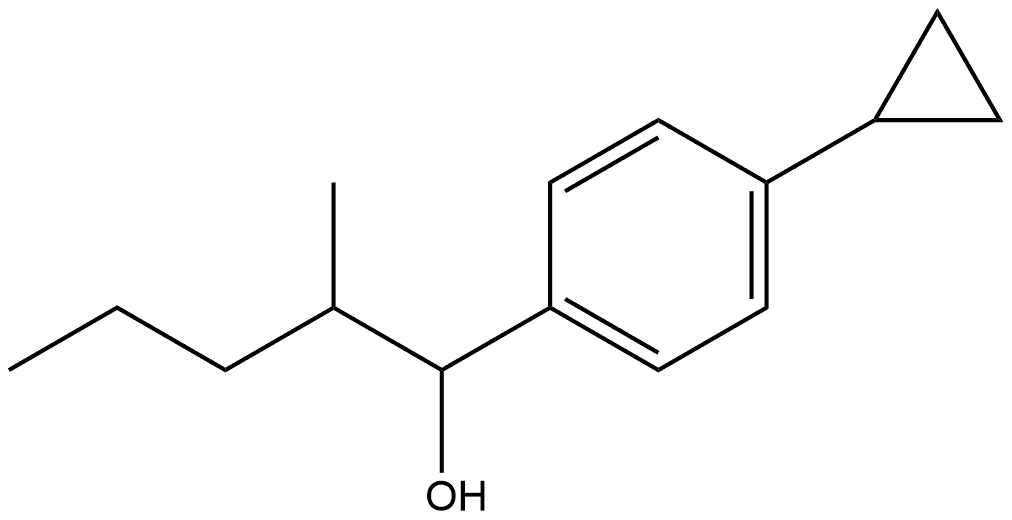 4-Cyclopropyl-α-(1-methylbutyl)benzenemethanol Structure