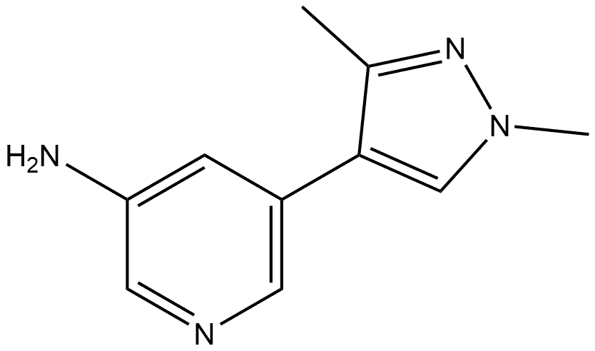 5-(1,3-Dimethyl-1H-pyrazol-4-yl)-3-pyridinamine Structure