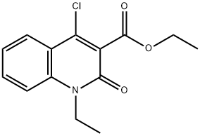 3-Quinolinecarboxylic acid, 4-chloro-1-ethyl-1,2-dihydro-2-oxo-, ethyl ester Structure