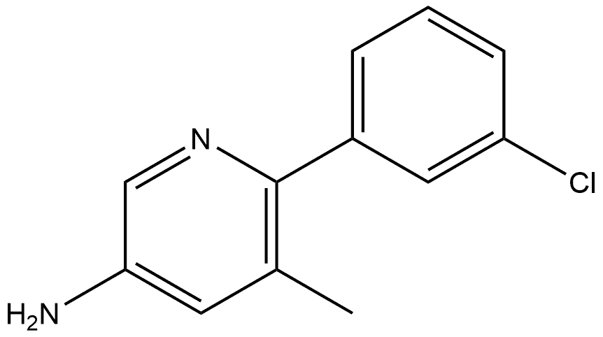 6-(3-Chlorophenyl)-5-methyl-3-pyridinamine Structure