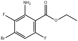 Benzoic acid, 2-amino-4-bromo-3,6-difluoro-, ethyl ester Structure