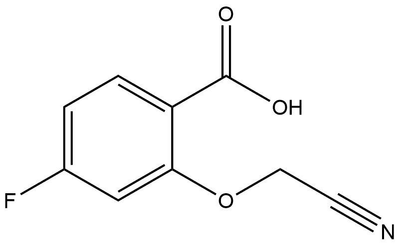 2-(Cyanomethoxy)-4-fluorobenzoic acid Structure