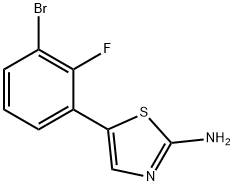 5-(3-Bromo-2-fluorophenyl)thiazol-2-amine Structure