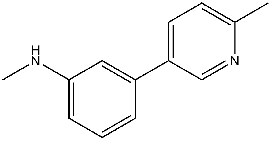 N-Methyl-3-(6-methyl-3-pyridinyl)benzenamine Structure