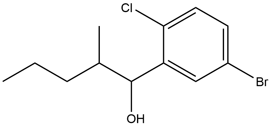 5-Bromo-2-chloro-α-(1-methylbutyl)benzenemethanol Structure