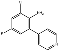 2-Chloro-4-fluoro-6-(pyridin-4-yl)aniline Structure