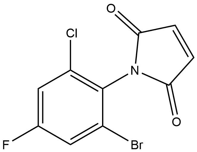 1-(2-Bromo-6-chloro-4-fluorophenyl)-1H-pyrrole-2,5-dione Structure