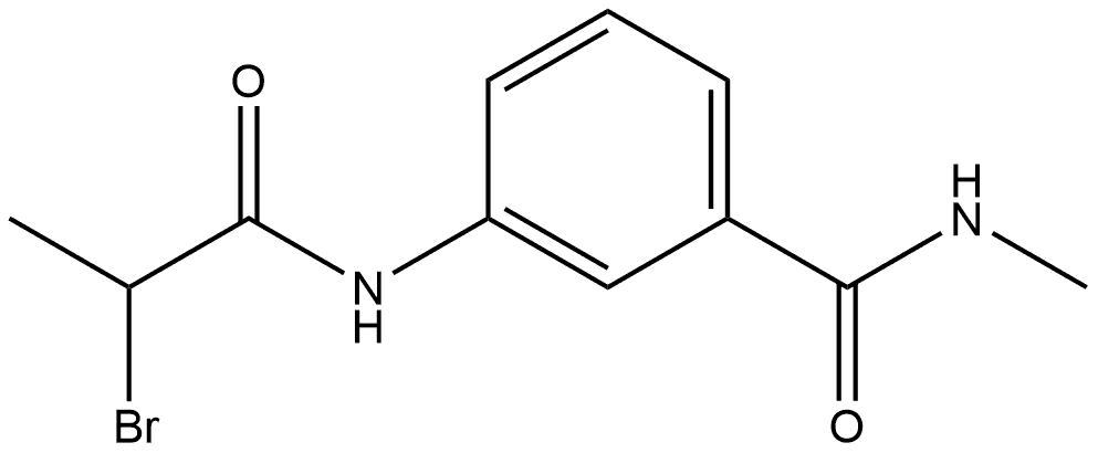 3-[(2-Bromo-1-oxopropyl)amino]-N-methylbenzamide Structure