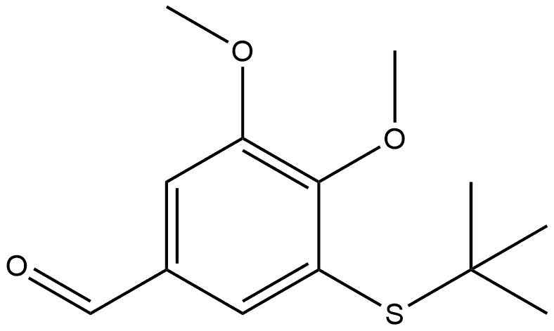 3-[(1,1-Dimethylethyl)thio]-4,5-dimethoxybenzaldehyde Structure