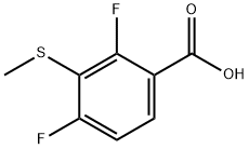 Benzoic acid, 2,4-difluoro-3-(methylthio)- Structure