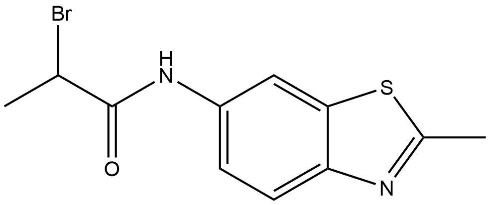 2-Bromo-N-(2-methyl-6-benzothiazolyl)propanamide Structure