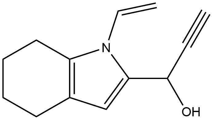 1-Ethenyl-α-ethynyl-4,5,6,7-tetrahydro-1H-Indole-2-methanol Structure