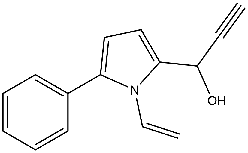 1-Ethenyl-α-ethynyl-5-phenyl-1H-Pyrrole-2-methanol Structure