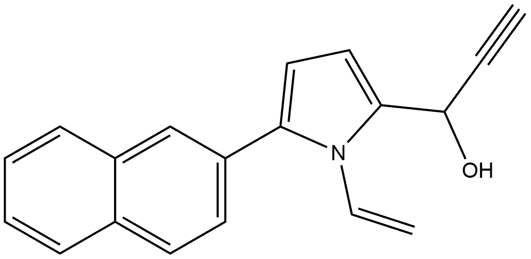 1-Ethenyl-α-ethynyl-5-(2-naphthalenyl)-1H-pyrrole-2-methanol Structure