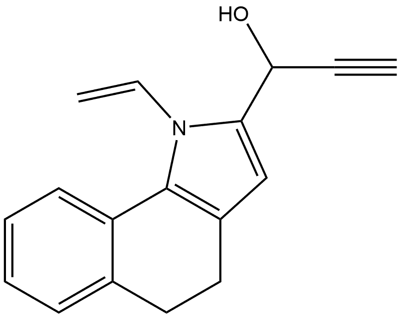 1-Ethenyl-α-ethynyl-4,5-dihydro-1H-benz[g]indole-2-methanol Structure