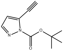 1,1-Dimethylethyl 5-ethynyl-1H-pyrazole-1-carboxylate 구조식 이미지