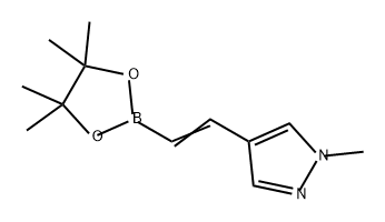 1H-Pyrazole, 1-methyl-4-[2-(4,4,5,5-tetramethyl-1,3,2-dioxaborolan-2-yl)ethenyl]- Structure