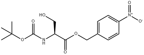 L-Serine, N-[(1,1-dimethylethoxy)carbonyl]-, (4-nitrophenyl)methyl ester Structure