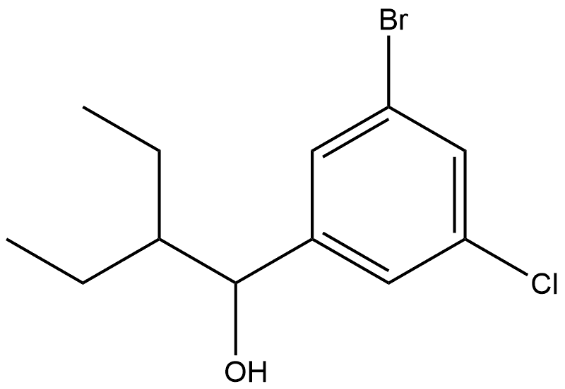 3-Bromo-5-chloro-α-(1-ethylpropyl)benzenemethanol Structure