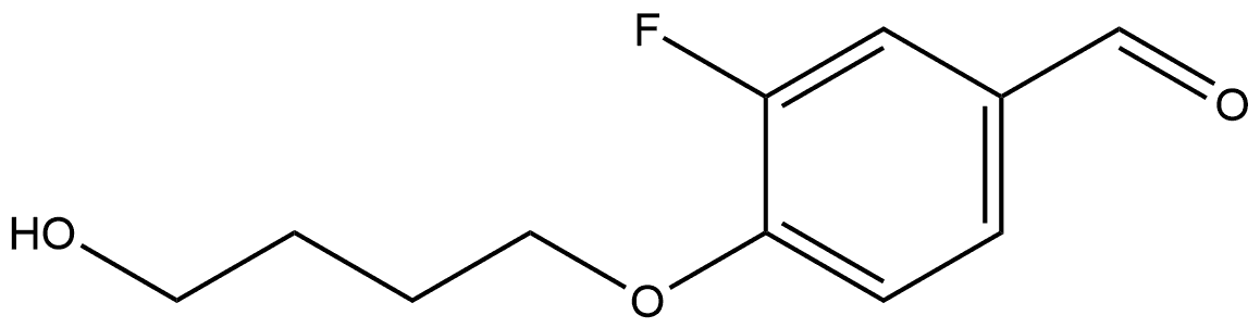 3-Fluoro-4-(4-hydroxybutoxy)benzaldehyde Structure