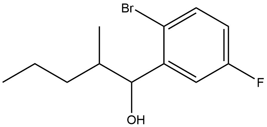 2-Bromo-5-fluoro-α-(1-methylbutyl)benzenemethanol Structure