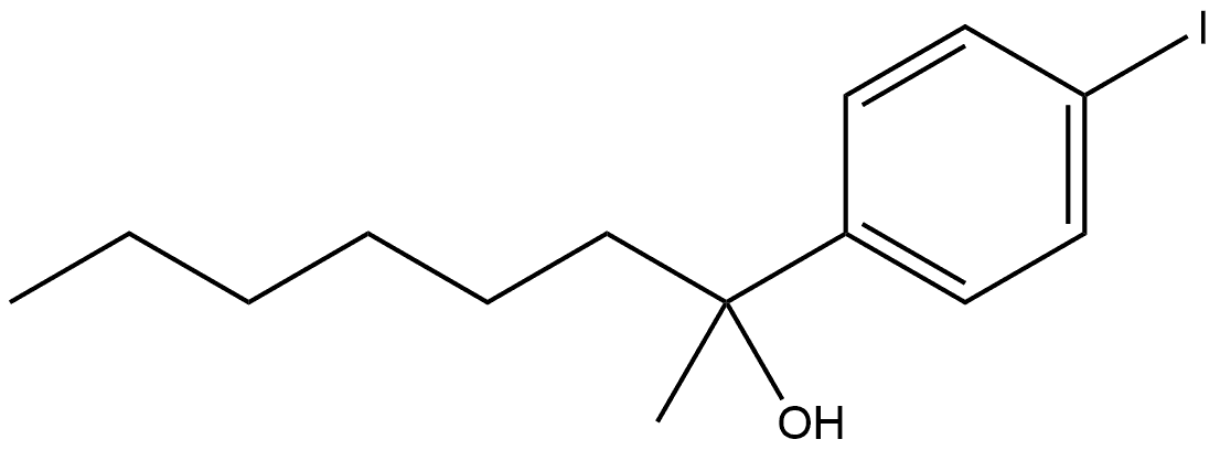 α-Hexyl-4-iodo-α-methylbenzenemethanol Structure