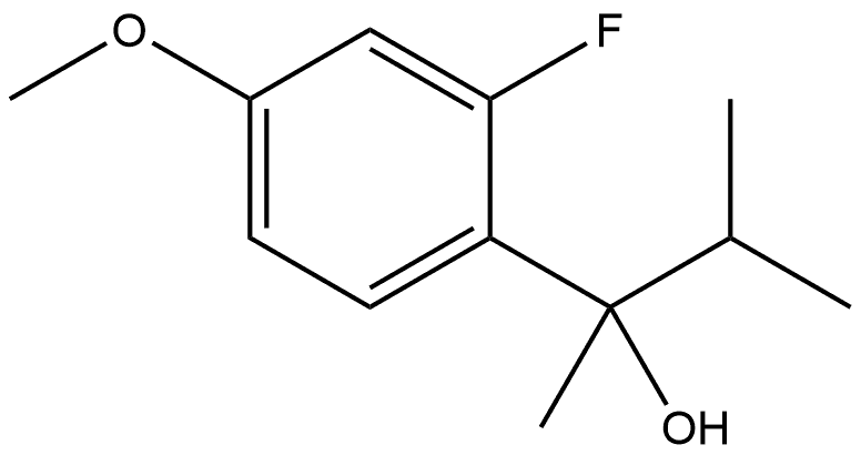 2-Fluoro-4-methoxy-α-methyl-α-(1-methylethyl)benzenemethanol Structure