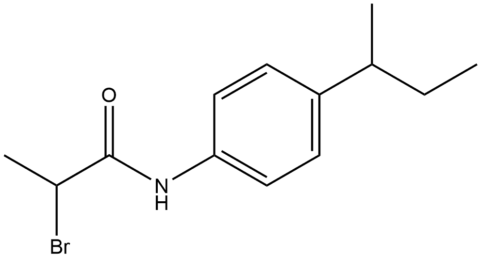 2-Bromo-N-[4-(1-methylpropyl)phenyl]propanamide 구조식 이미지
