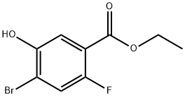 Benzoic acid, 4-bromo-2-fluoro-5-hydroxy-, ethyl ester Structure