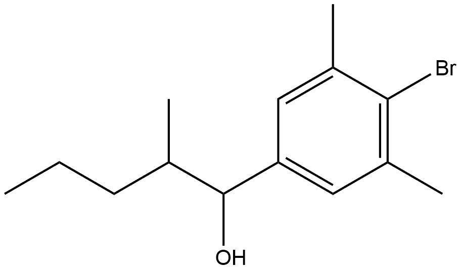 4-Bromo-3,5-dimethyl-α-(1-methylbutyl)benzenemethanol Structure