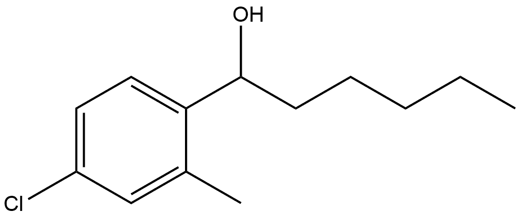 4-Chloro-2-methyl-α-pentylbenzenemethanol Structure