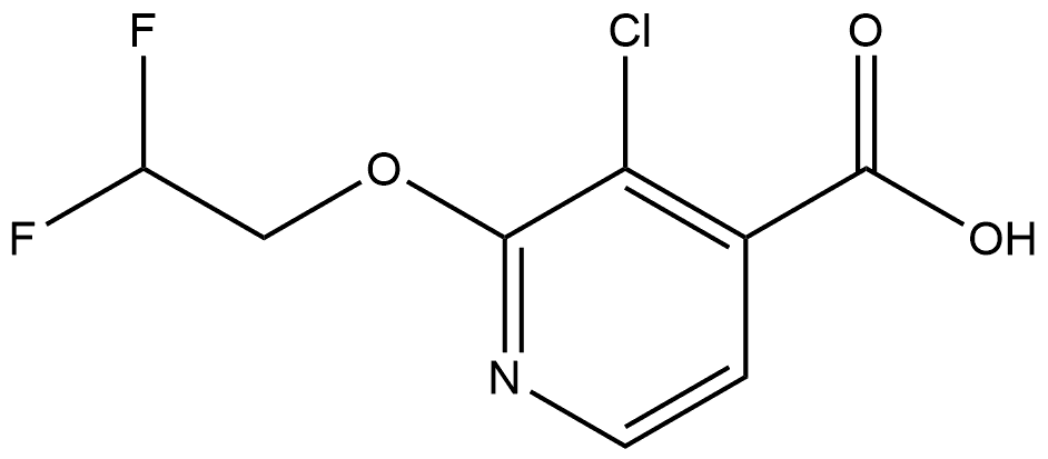 3-Chloro-2-(2,2-difluoroethoxy)-4-pyridinecarboxylic acid Structure