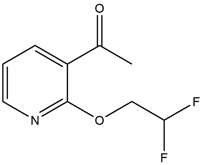 1-[2-(2,2-Difluoroethoxy)-3-pyridinyl]ethanone Structure