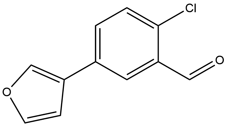 2-Chloro-5-(3-furanyl)benzaldehyde Structure