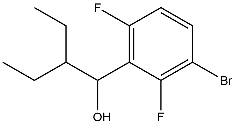 3-Bromo-α-(1-ethylpropyl)-2,6-difluorobenzenemethanol Structure