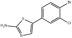 5-(4-Bromo-3-chlorophenyl)thiazol-2-amine Structure