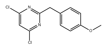 Pyrimidine, 4,6-dichloro-2-[(4-methoxyphenyl)methyl]- Structure