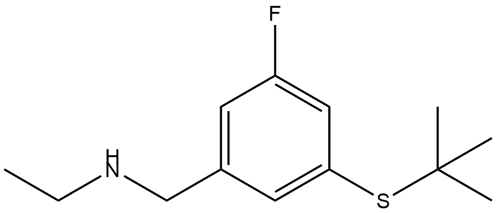 3-[(1,1-Dimethylethyl)thio]-N-ethyl-5-fluorobenzenemethanamine Structure