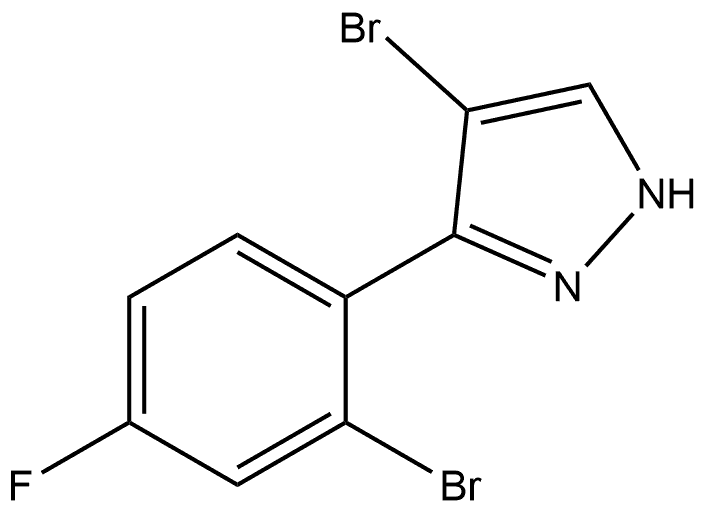 4-Bromo-3-(2-bromo-4-fluorophenyl)-1H-pyrazole Structure