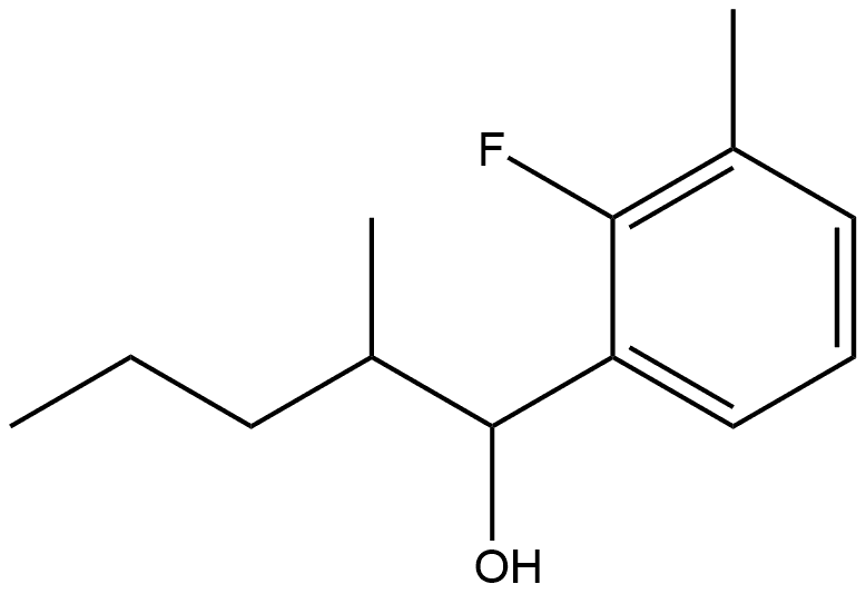 2-Fluoro-3-methyl-α-(1-methylbutyl)benzenemethanol Structure