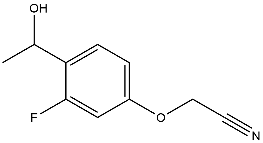 2-[3-Fluoro-4-(1-hydroxyethyl)phenoxy]acetonitrile Structure