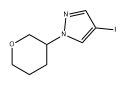 1H-Pyrazole, 4-iodo-1-(tetrahydro-2H-pyran-3-yl)- Structure