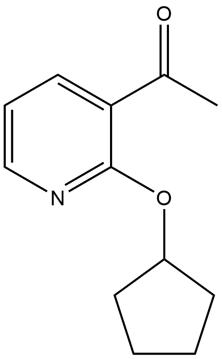 1-[2-(Cyclopentyloxy)-3-pyridinyl]ethanone Structure