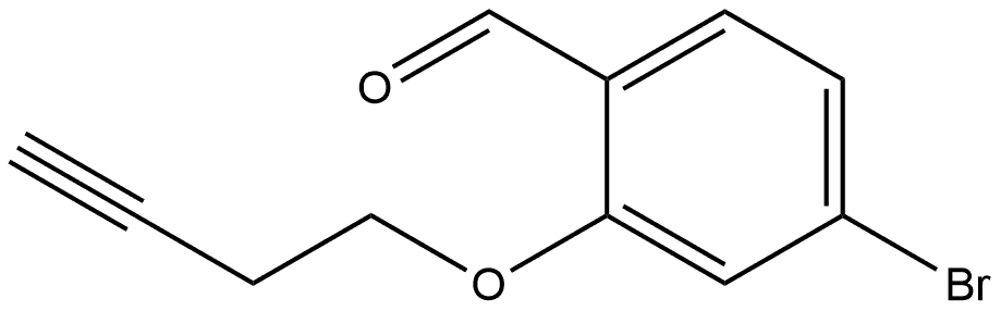 4-Bromo-2-(3-butyn-1-yloxy)benzaldehyde Structure